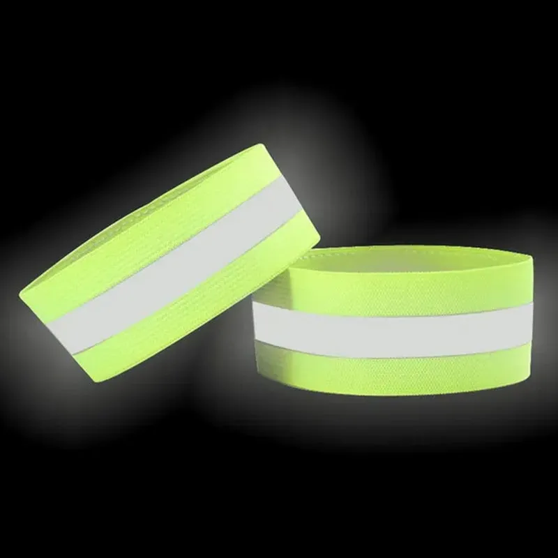 1Pc or 2Pcs High Visibility Reflective Bands on Wrist Arm Ankle Leg for Night Walking Cycling Running Safety Reflector Tape Straps