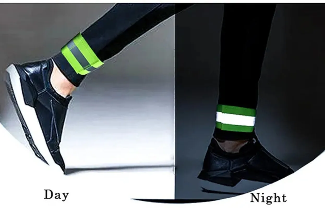 1Pc or 2Pcs High Visibility Reflective Bands on Wrist Arm Ankle Leg for Night Walking Cycling Running Safety Reflector Tape Straps