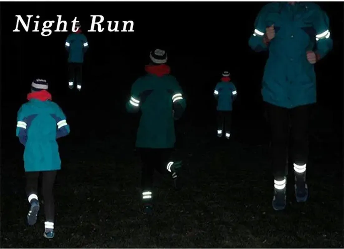 1Pc or 2Pcs High Visibility Reflective Bands on Wrist Arm Ankle Leg for Night Walking Cycling Running Safety Reflector Tape Straps