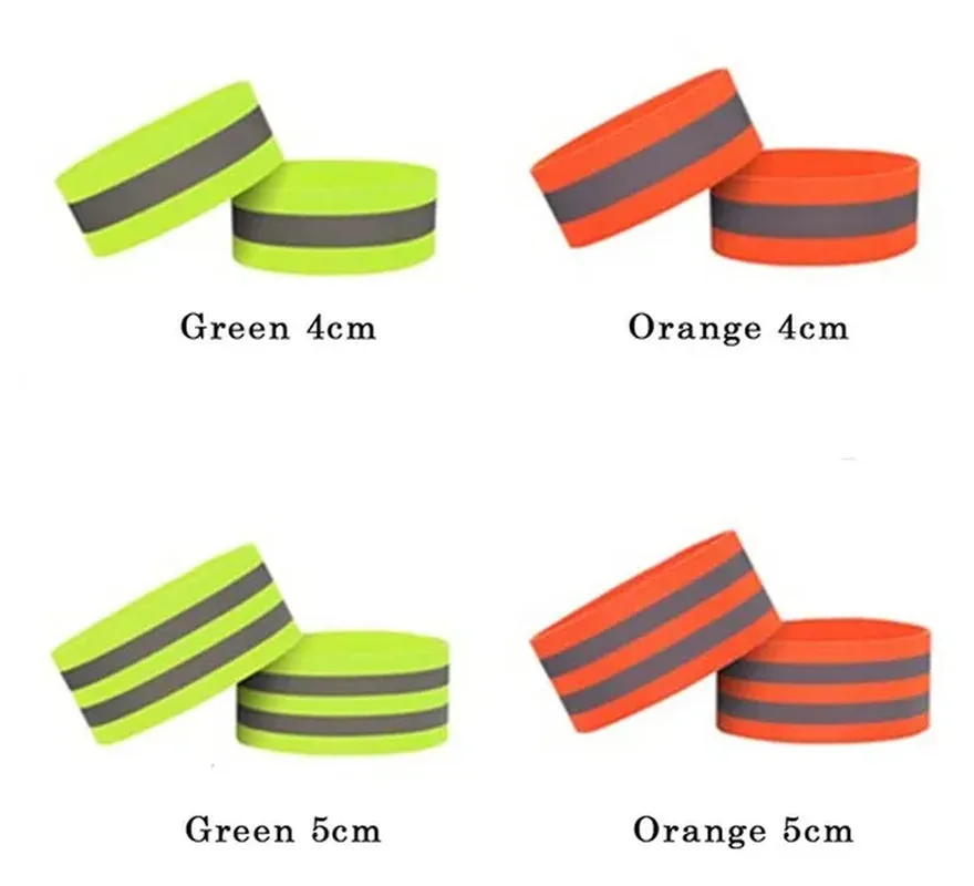 1Pc or 2Pcs High Visibility Reflective Bands on Wrist Arm Ankle Leg for Night Walking Cycling Running Safety Reflector Tape Straps