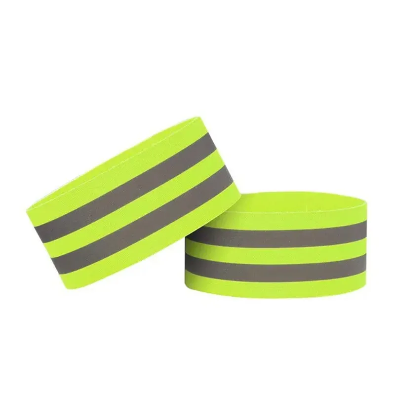 1Pc or 2Pcs High Visibility Reflective Bands on Wrist Arm Ankle Leg for Night Walking Cycling Running Safety Reflector Tape Straps