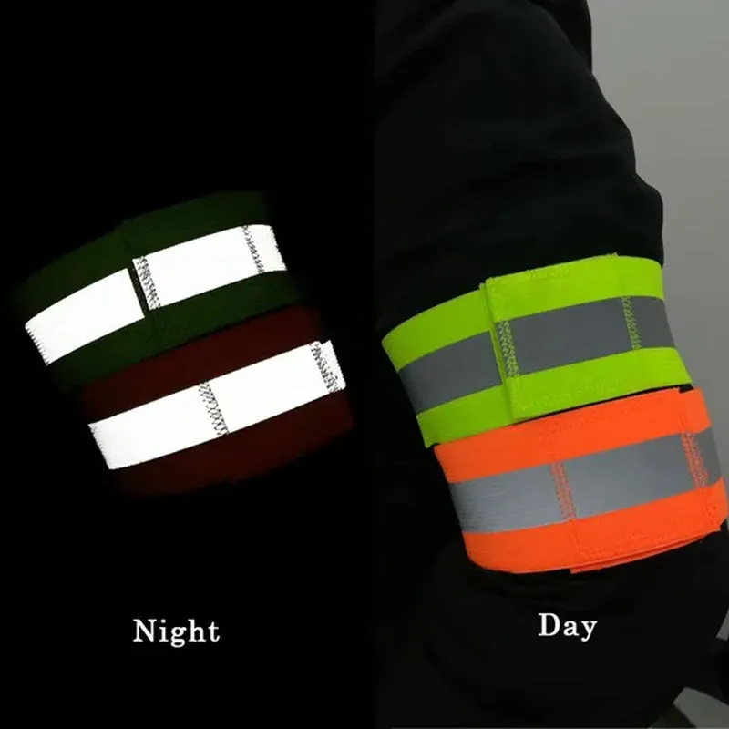 1Pc or 2Pcs High Visibility Reflective Bands on Wrist Arm Ankle Leg for Night Walking Cycling Running Safety Reflector Tape Straps