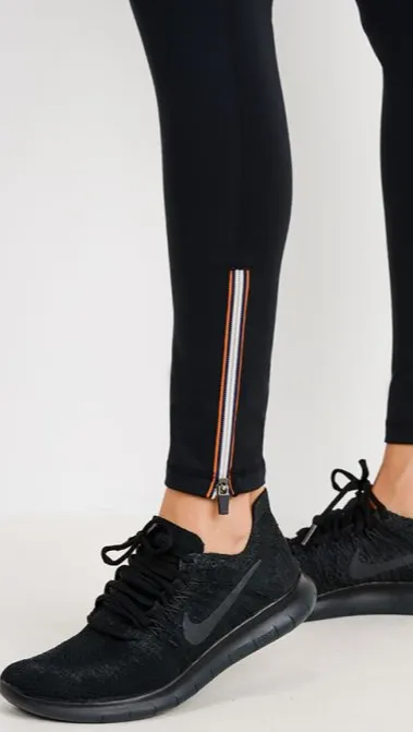 467 Acorn -  PIPED ANKLE ZIP LEGGING