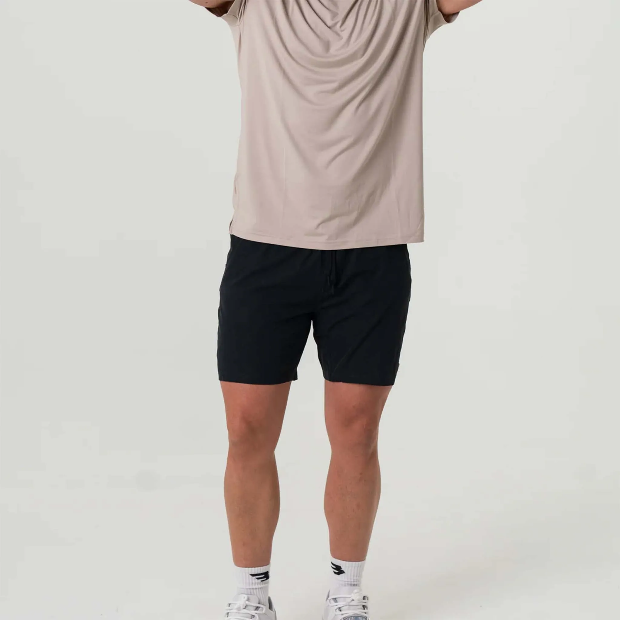 7" Athletic Shorts in Heather Black