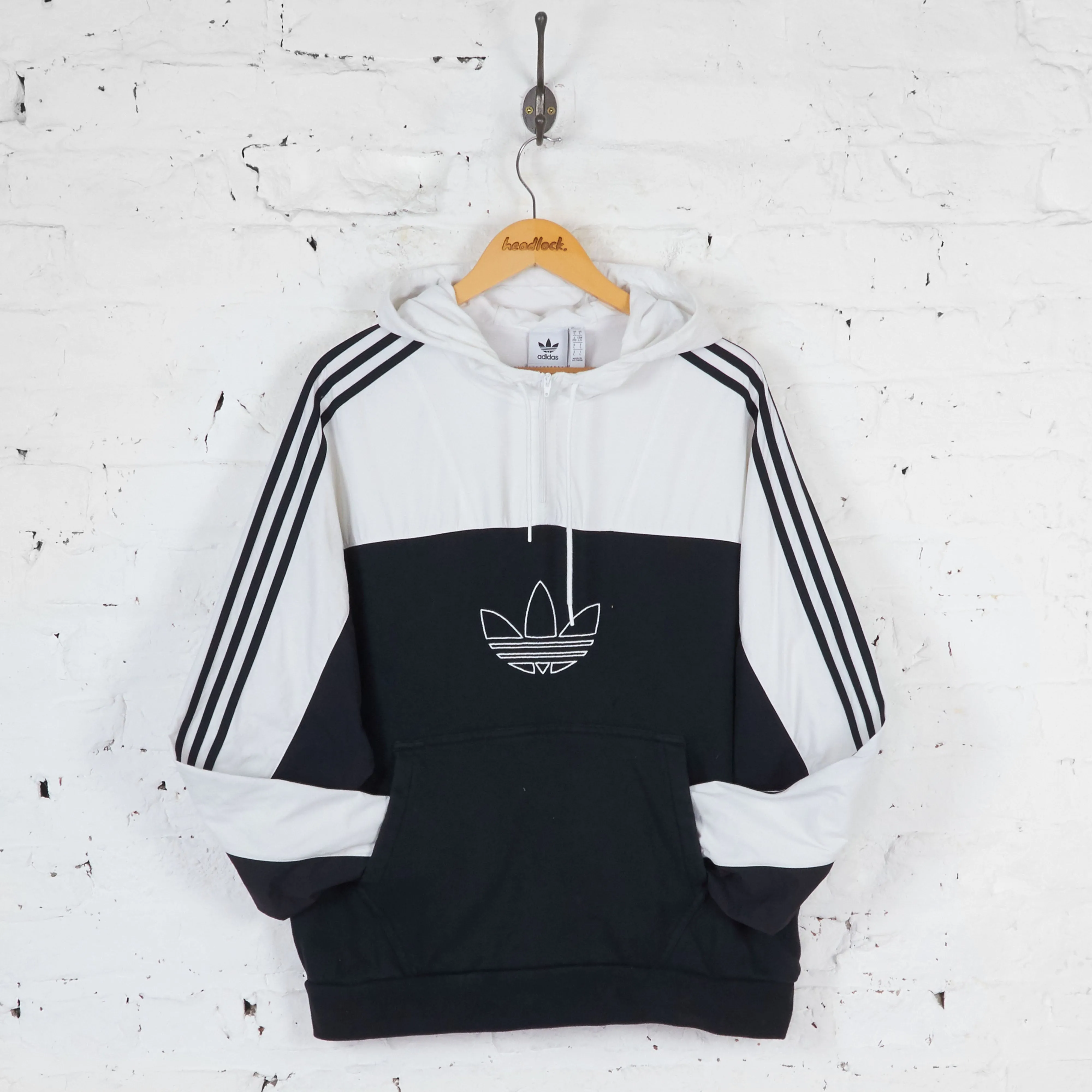 Adidas 1/4 Zip Hoodie - Black - L