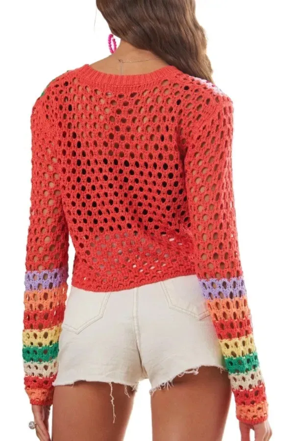 ADORA Lightweight Multi Color Crochet Top