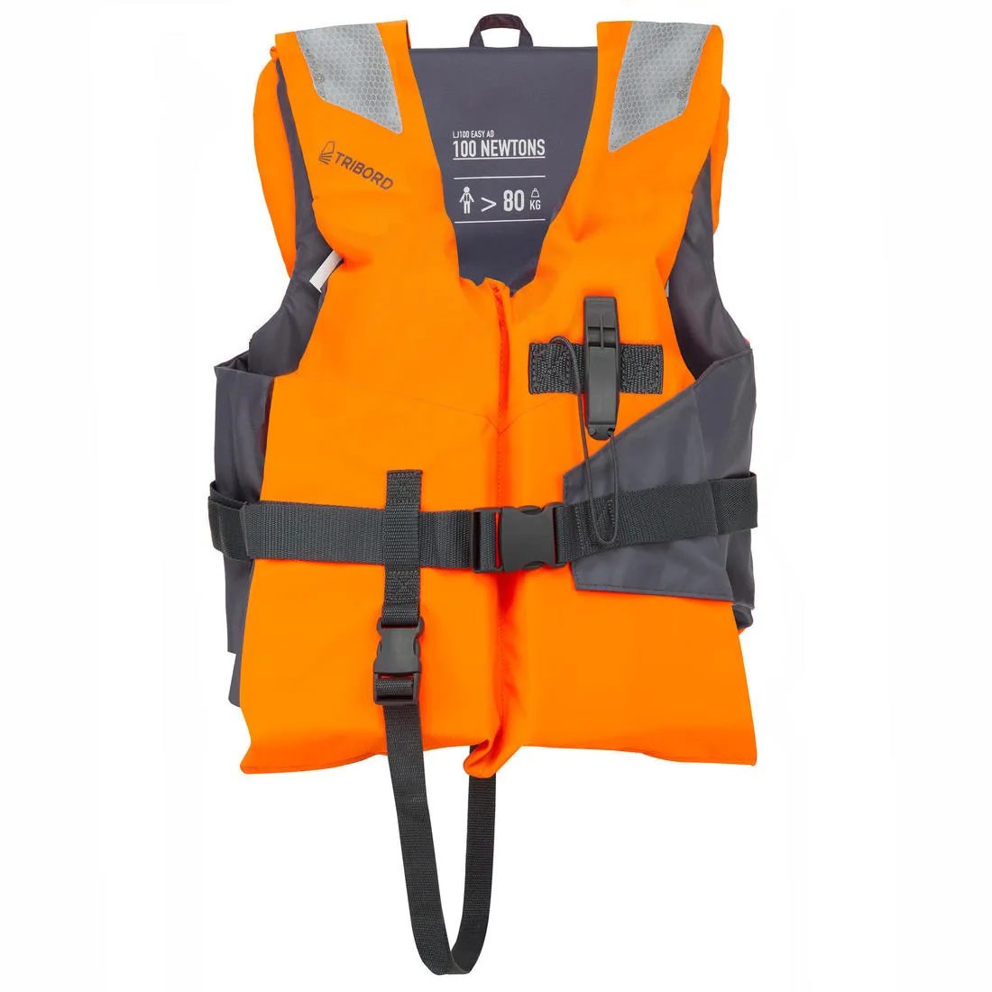 ADULT FOAM LIFE JACKET LJ100N EASY - ORANGE/GREY
