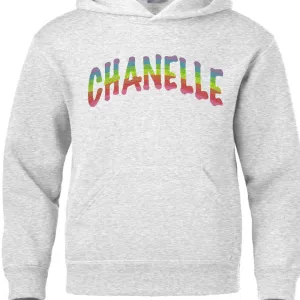 Adult Hoodie (w/ drawstrings)-  Rainbow Name