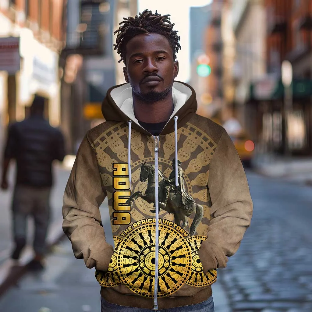 Adwa Victory Day Zip Hoodie Adwa Battle Shield - Vintage Style LT15