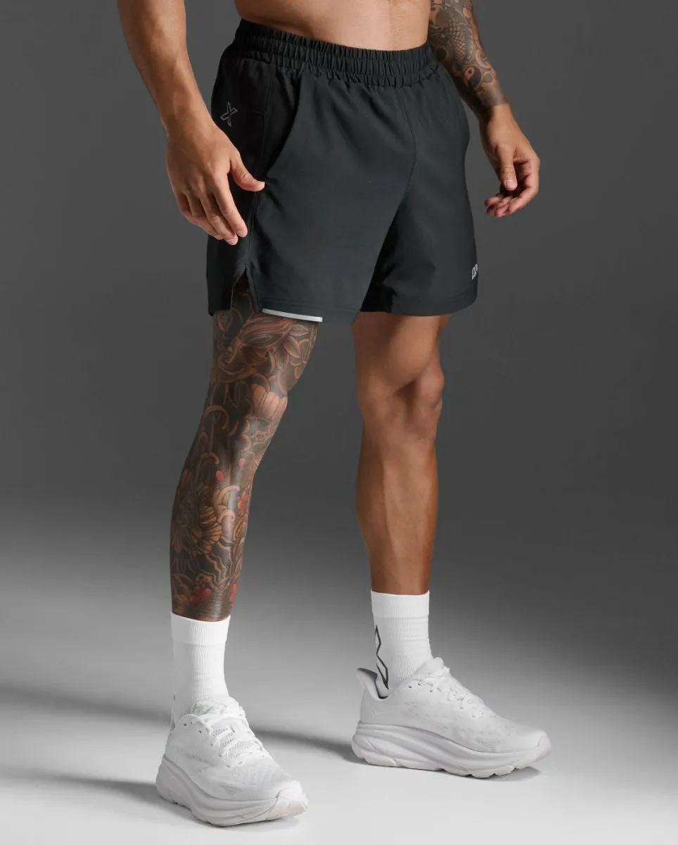Aero 5 Inch Laufshorts Herren - black/silver reflective