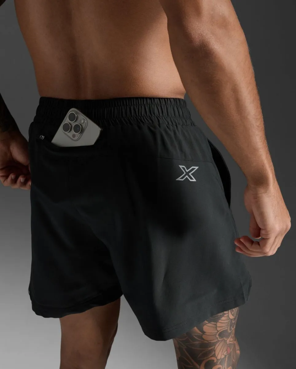 Aero 5 Inch Laufshorts Herren - black/silver reflective