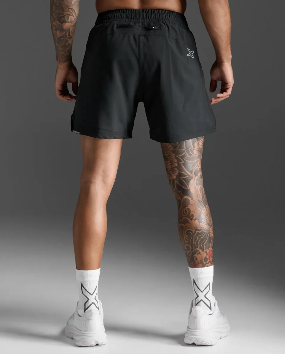 Aero 5 Inch Laufshorts Herren - black/silver reflective