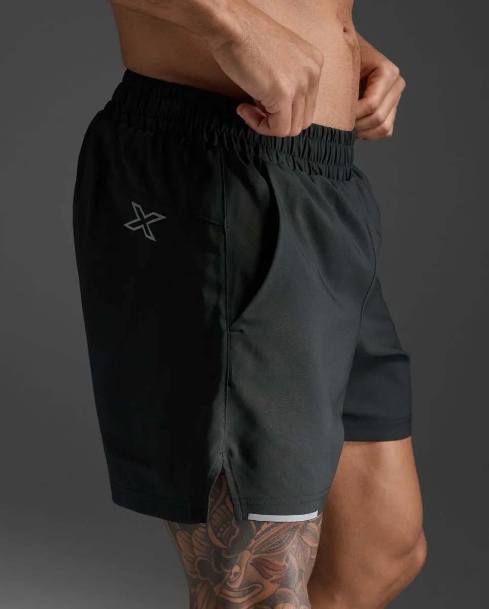 Aero 5 Inch Laufshorts Herren - black/silver reflective