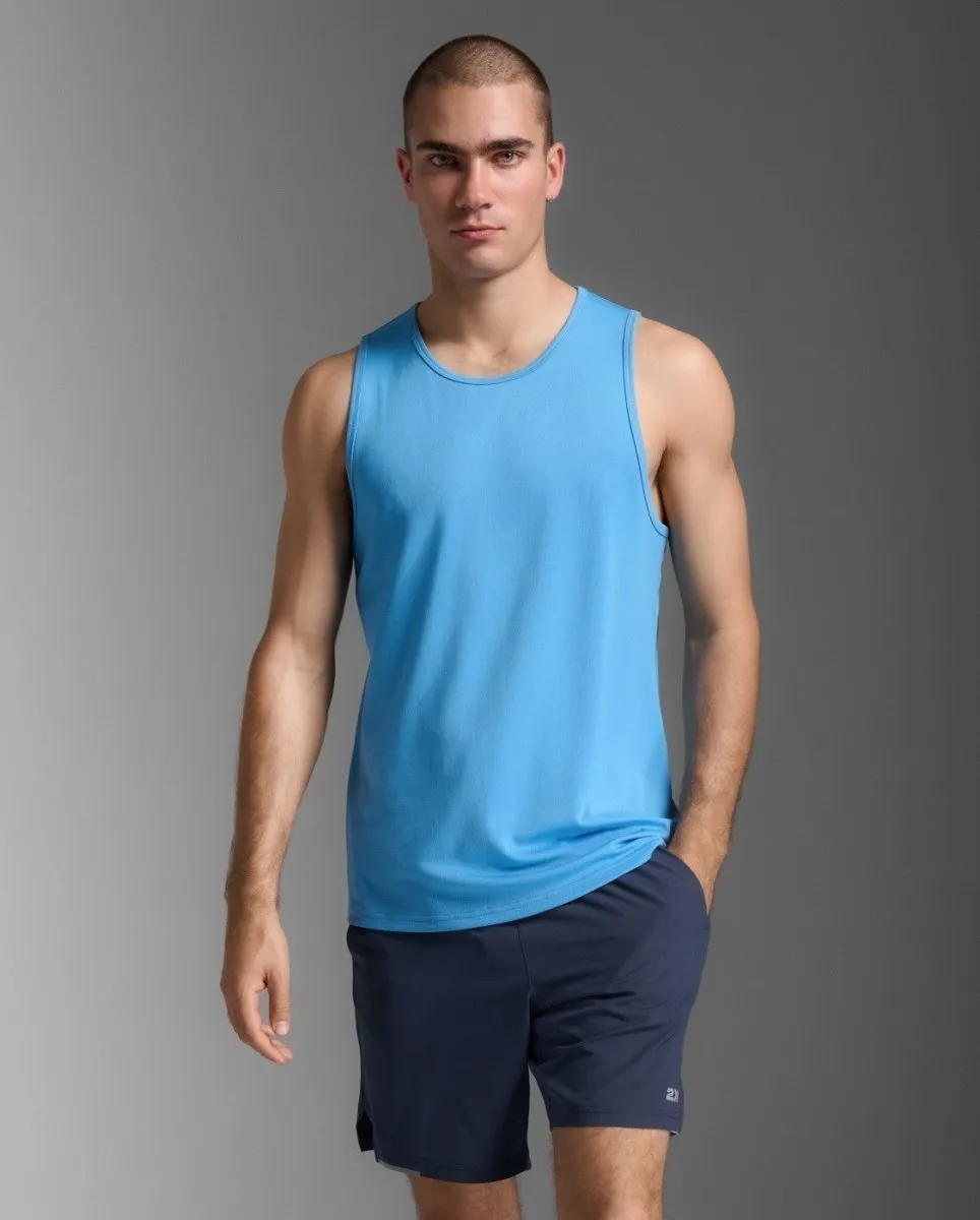 Aero Tank Tanktop Herren - azure/black reflective
