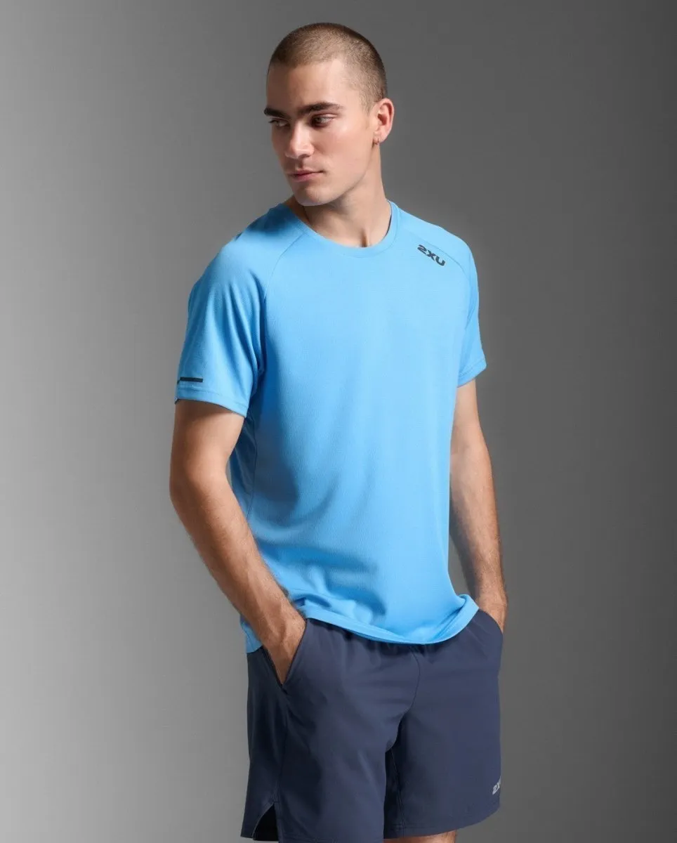 Aero Tee Laufshirt Herren - azure/black reflective
