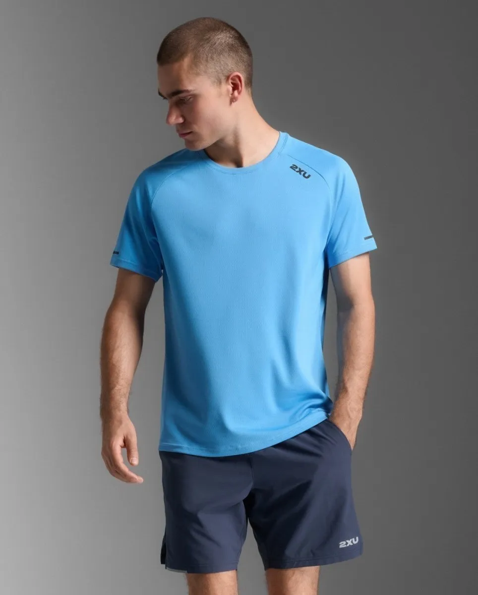 Aero Tee Laufshirt Herren - azure/black reflective