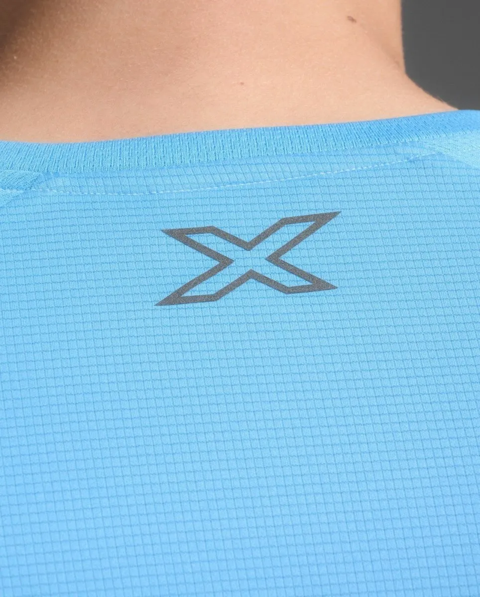 Aero Tee Laufshirt Herren - azure/black reflective