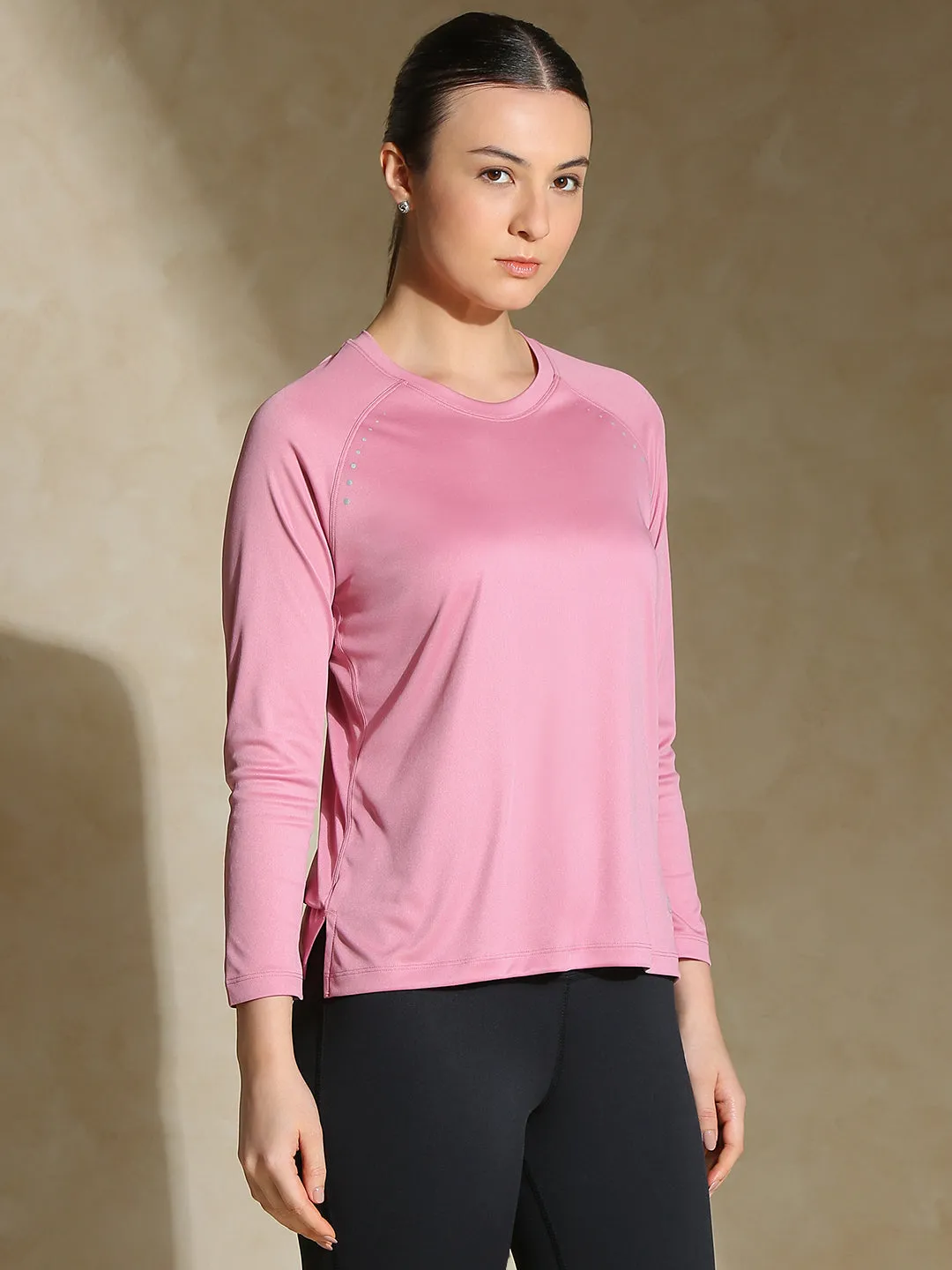 Aero TraqDry Long Sleeve Tee Blush Pink