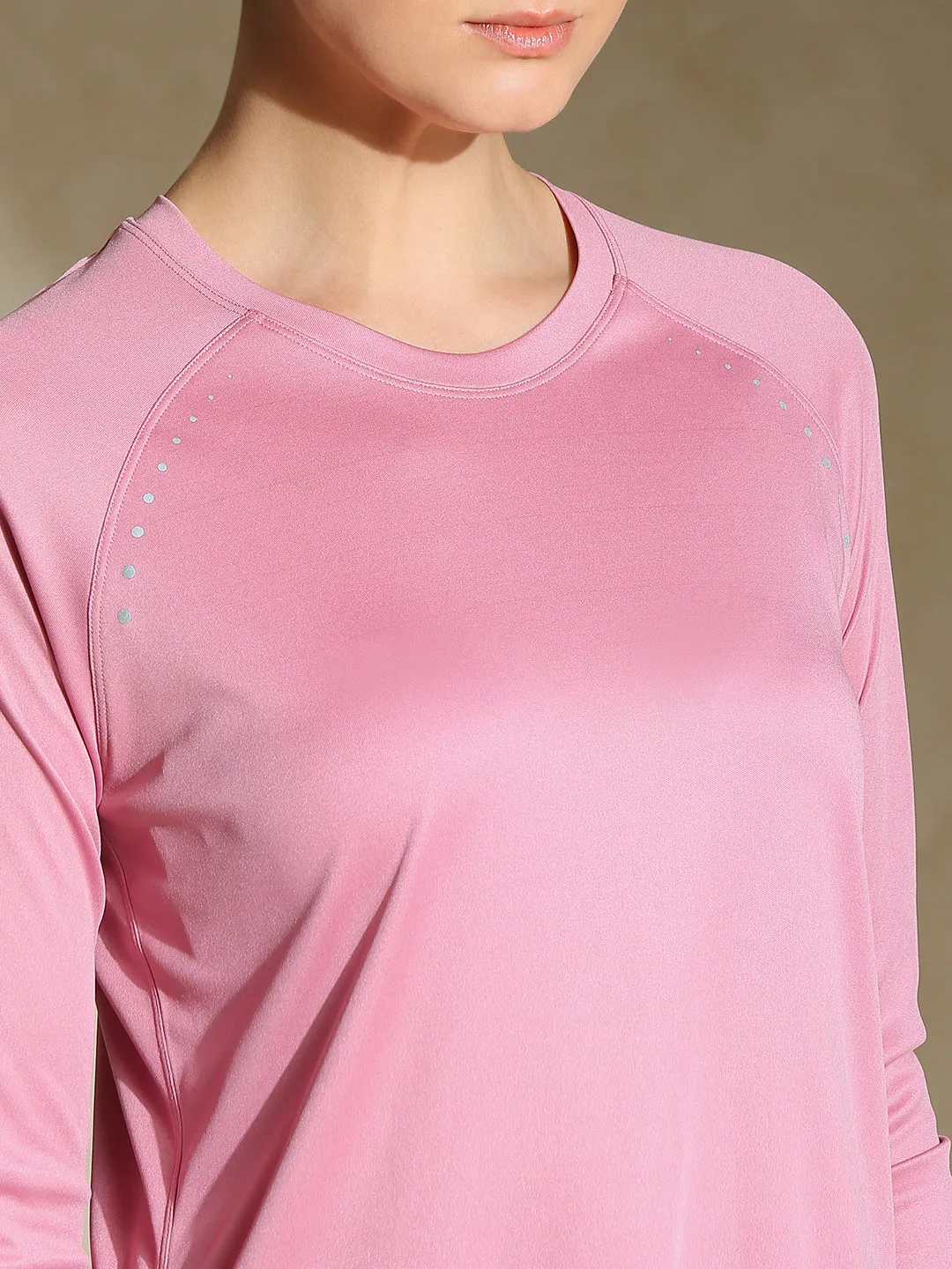 Aero TraqDry Long Sleeve Tee Blush Pink