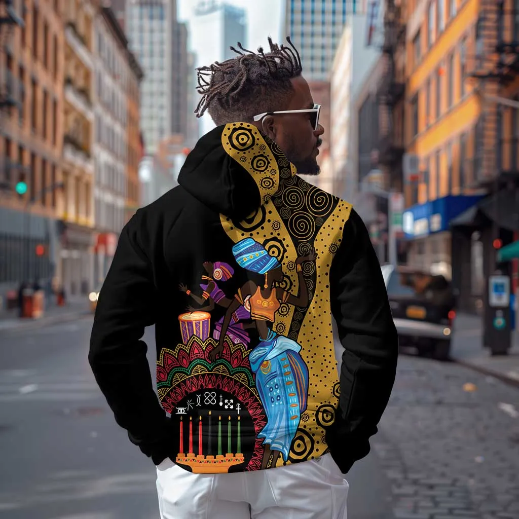 Africa Happy Kwanzaa Zip Hoodie Tribal Dance LT7