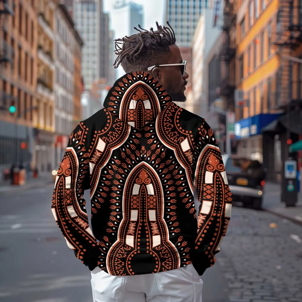 African Dashiki Zip Hoodie Afro Vintage Pattern LT01