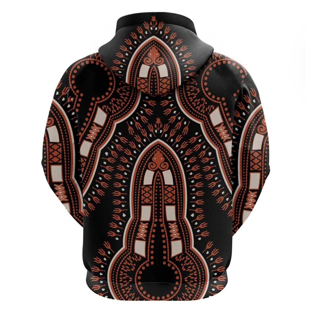 African Dashiki Zip Hoodie Afro Vintage Pattern LT01