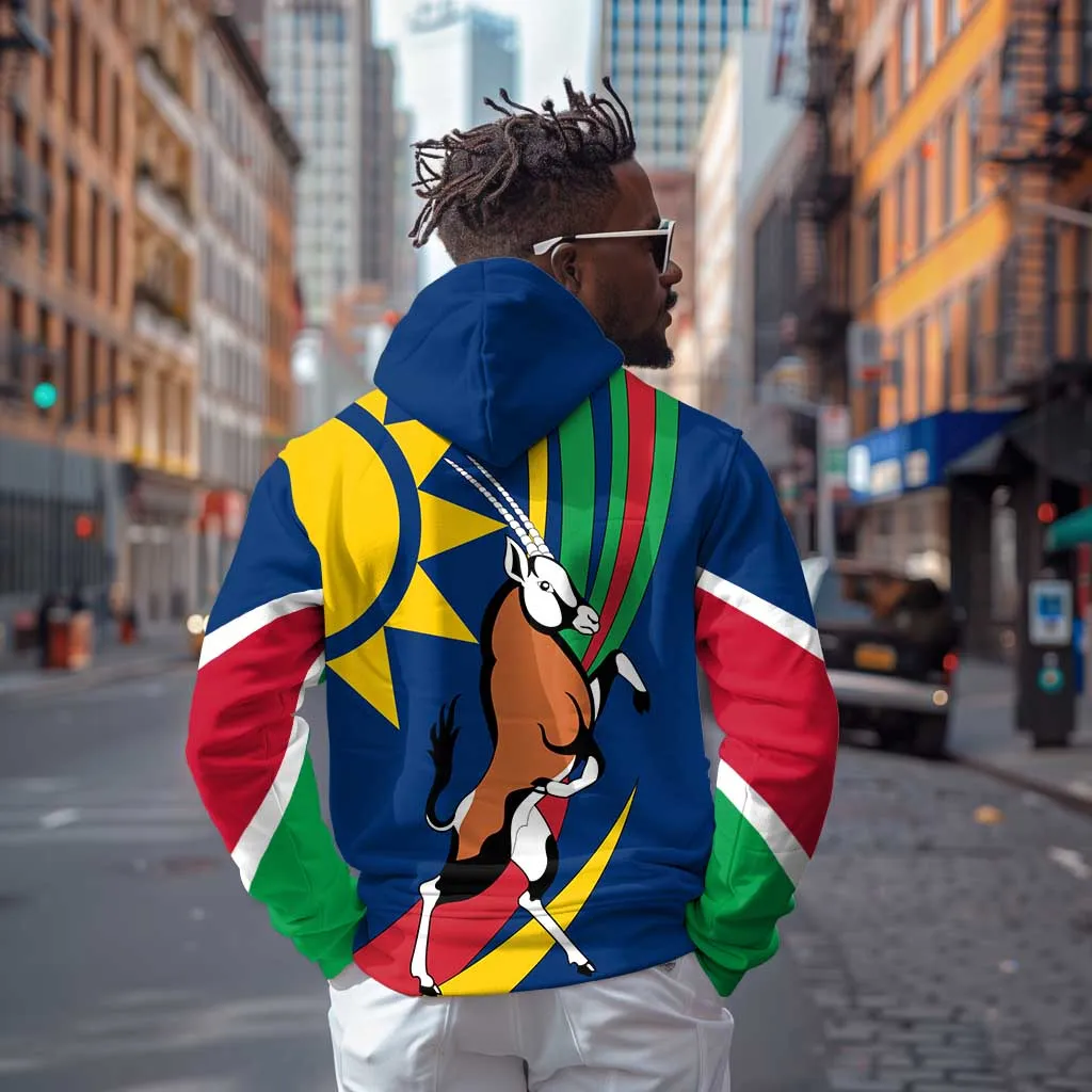 African Fish Eagle Namibia Zip Hoodie Gemsbok Supporters Style TS04