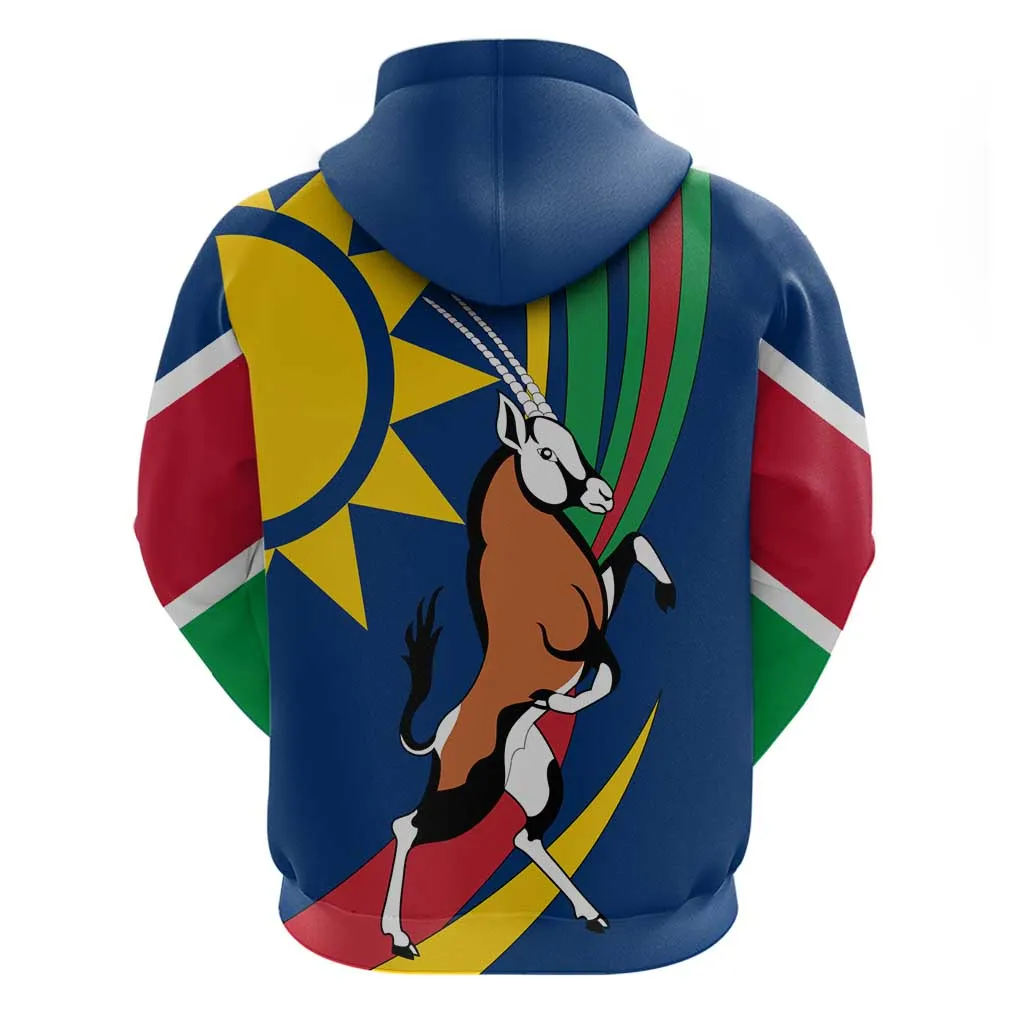 African Fish Eagle Namibia Zip Hoodie Gemsbok Supporters Style TS04