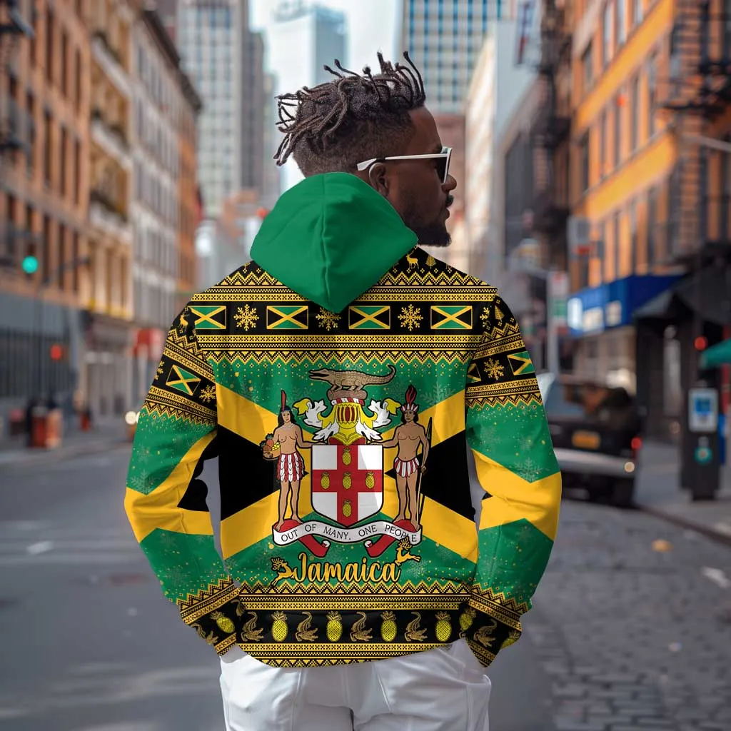 Afro-Jamaicans Zip Hoodie Coat Of Arms - Merry Christmas LT15