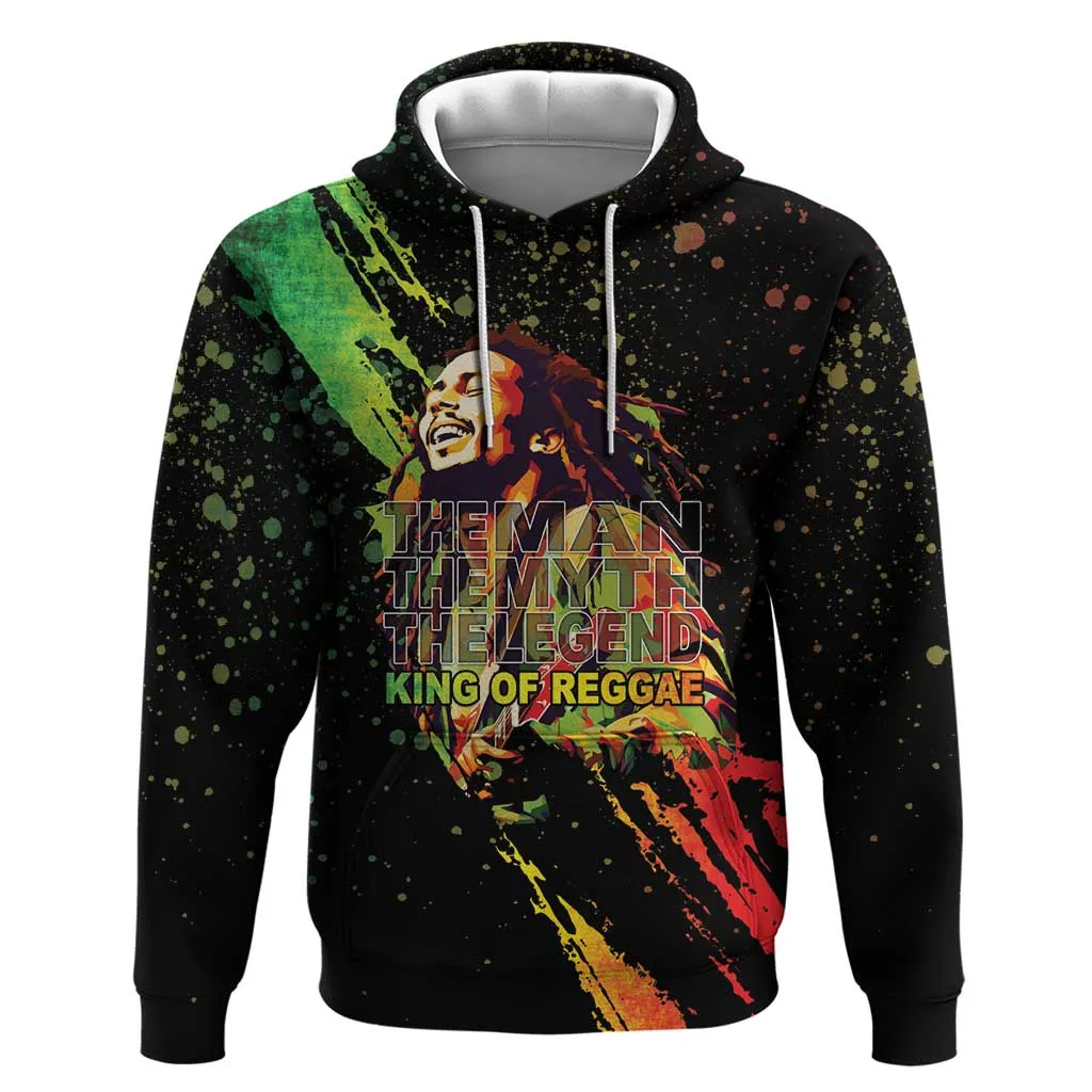 Afro Legend Bob Zip Hoodie One Love Heart Destiny LT05