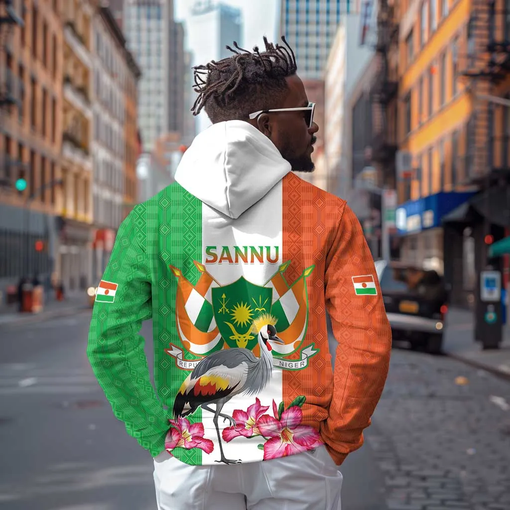 Afro Niger Sannu Zip Hoodie Coat Of Arms - African Pattern LT15