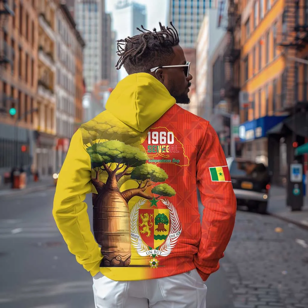 Afro Senegal Independence Day Zip Hoodie 65th Anniversary - Kente Pattern LT15