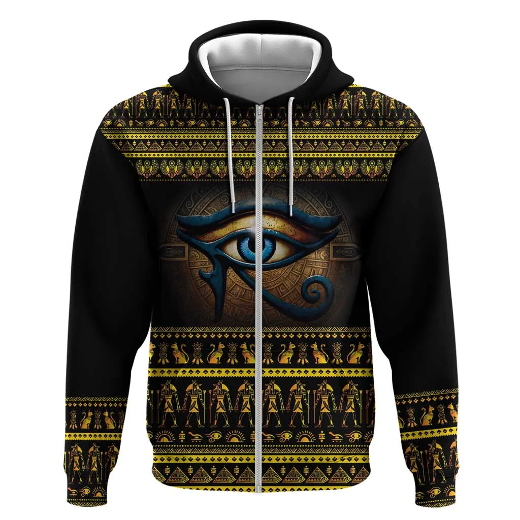 Ancient Egypt Eye Of Ra Zip Hoodie Sun To The Egyptians LT14