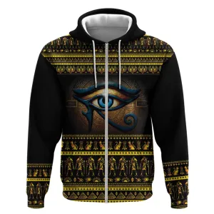 Ancient Egypt Eye Of Ra Zip Hoodie Sun To The Egyptians LT14