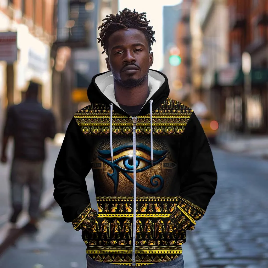 Ancient Egypt Eye Of Ra Zip Hoodie Sun To The Egyptians LT14