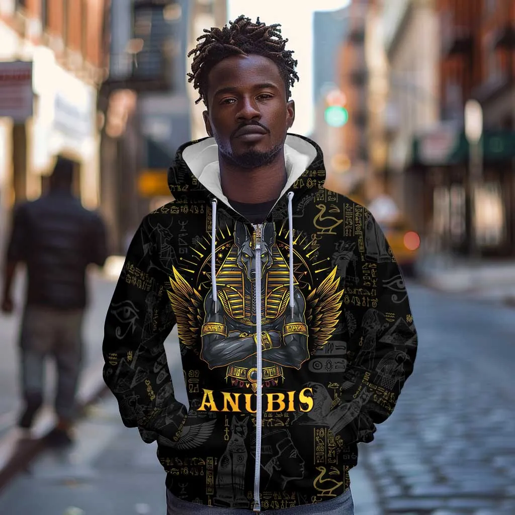 Anubis Egyptian God of Death Zip Hoodie LT9