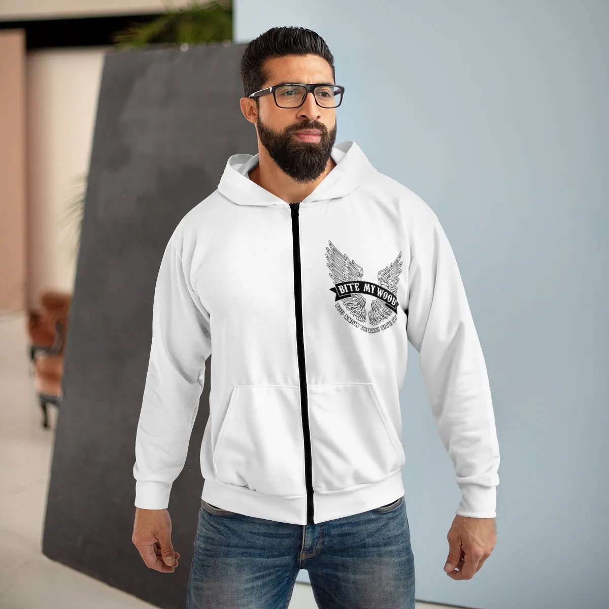 AOP Unisex Zip Hoodie