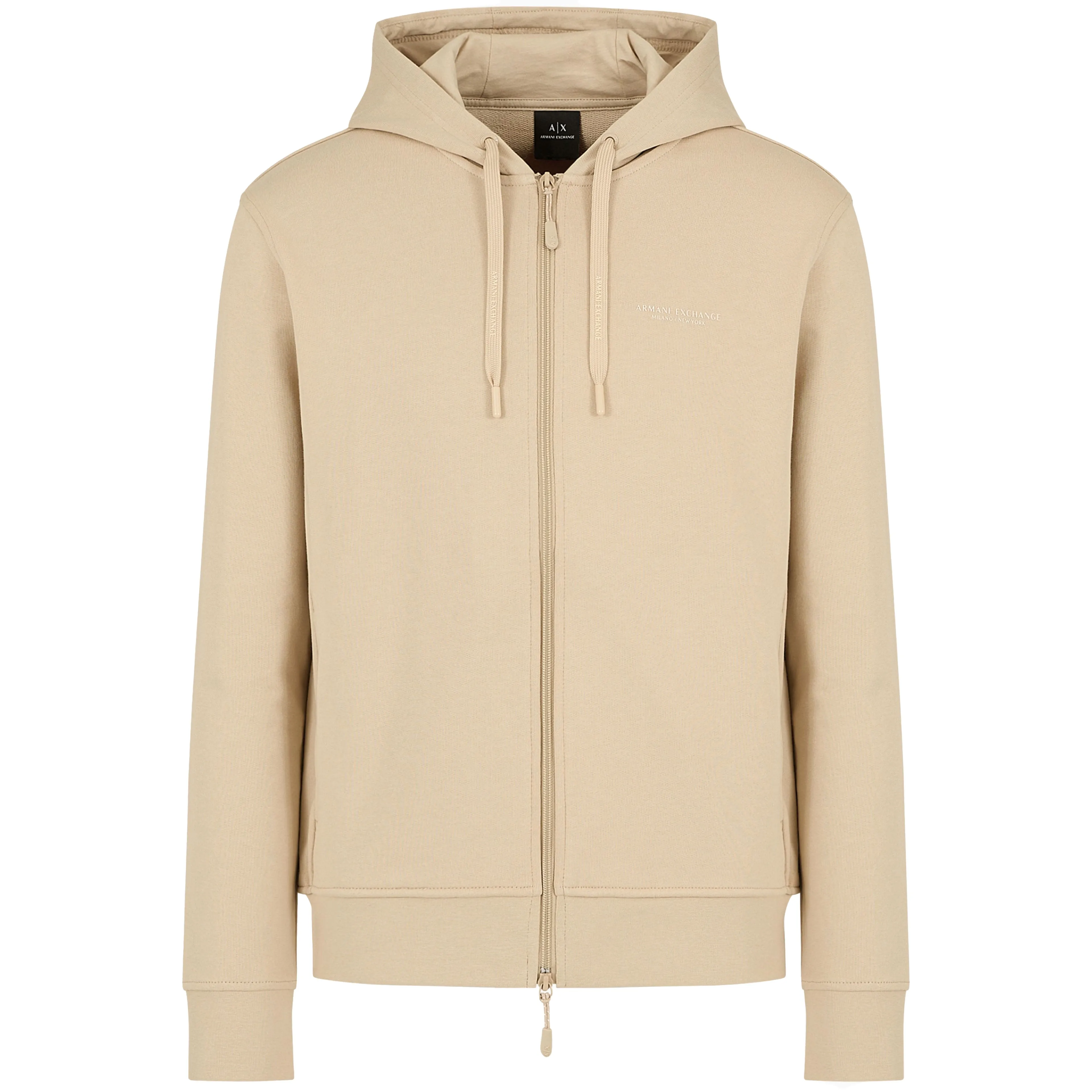 ARMANI EXCHANGE LOGO PRINT ZIP HOODIE