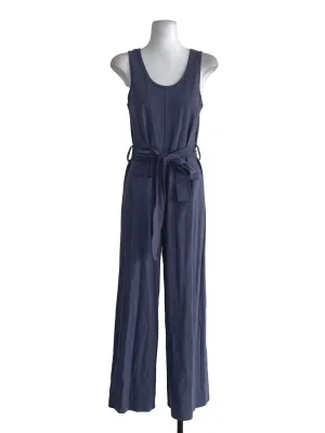 Ash Blue Tank Jumpsuit With Tie-Knot