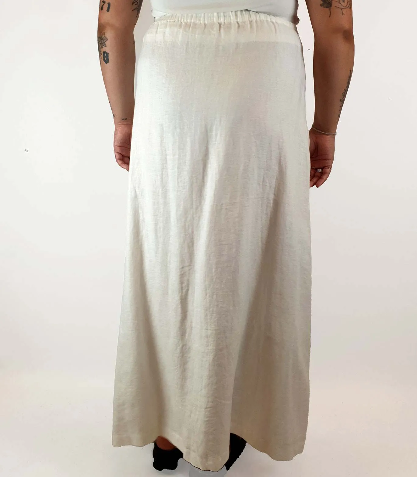 Assembly Label white linen maxi skirt size 14