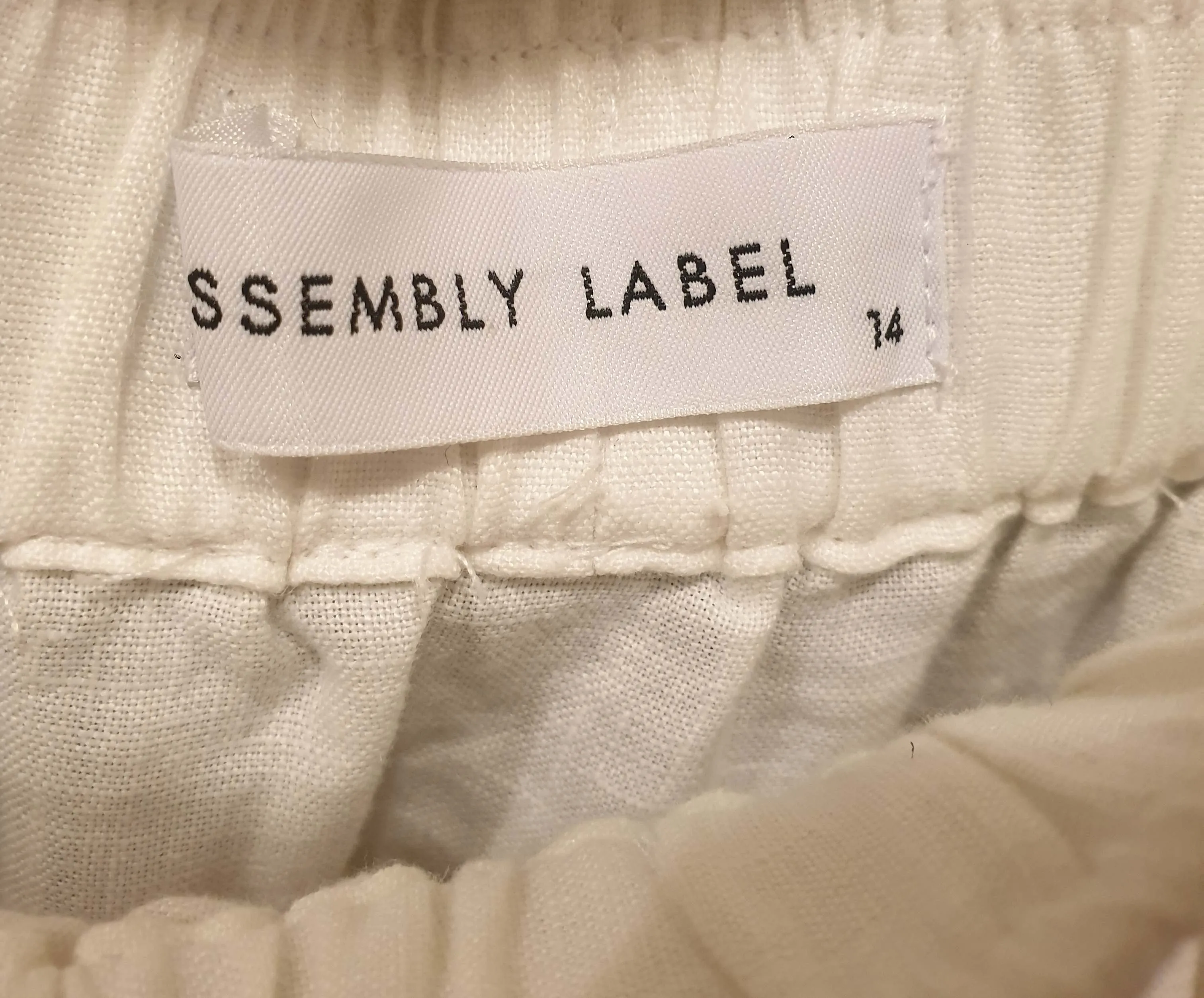 Assembly Label white linen maxi skirt size 14