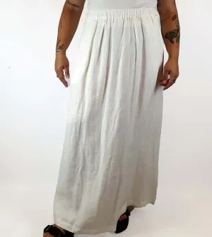 Assembly Label white linen maxi skirt size 14