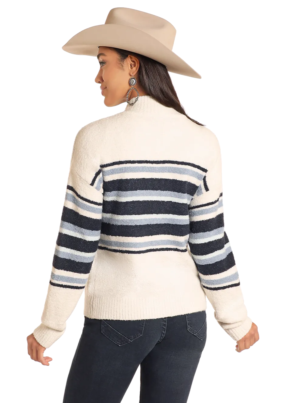 Aztec Zip Front Sweater Jacket