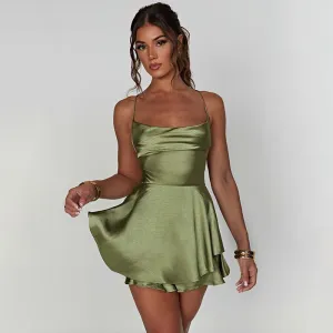 Backless Suspender Dress UB99409