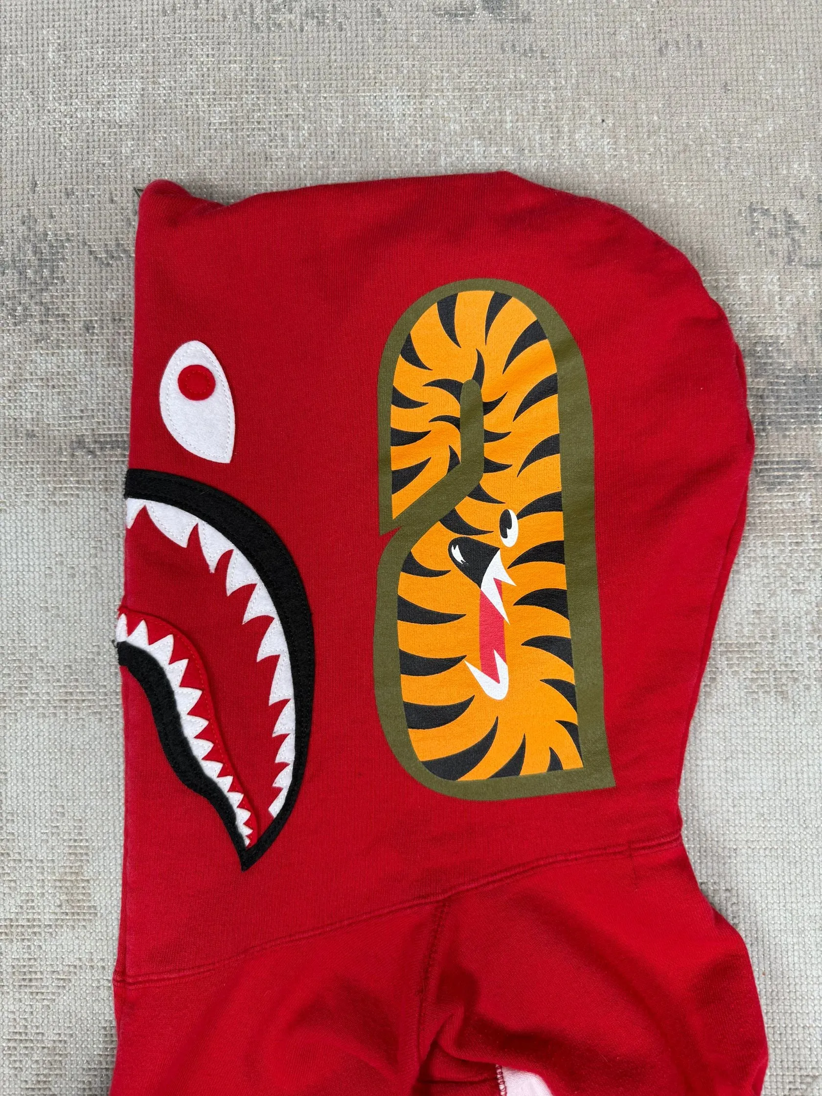 BAPE Shark Full Zip Hoodie - Red