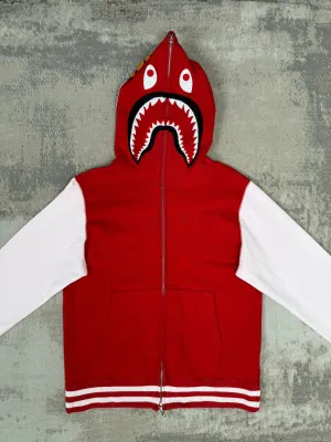 BAPE Shark Full Zip Hoodie - Red