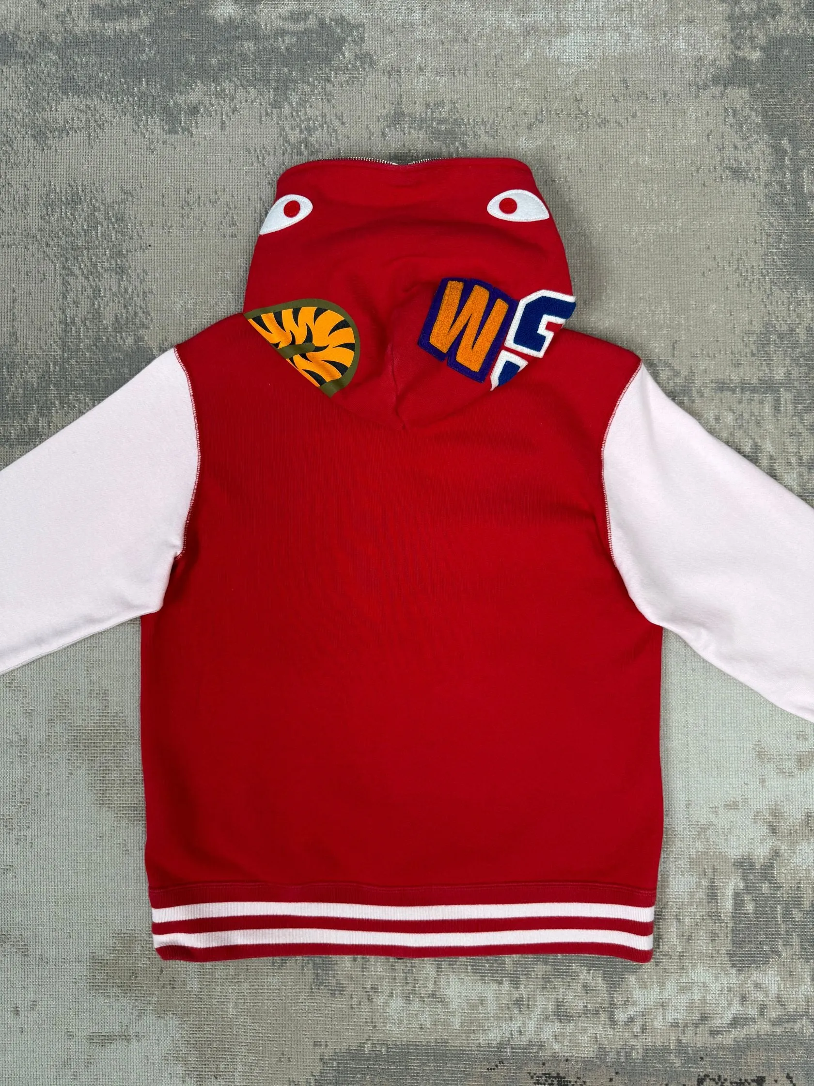 BAPE Shark Full Zip Hoodie - Red