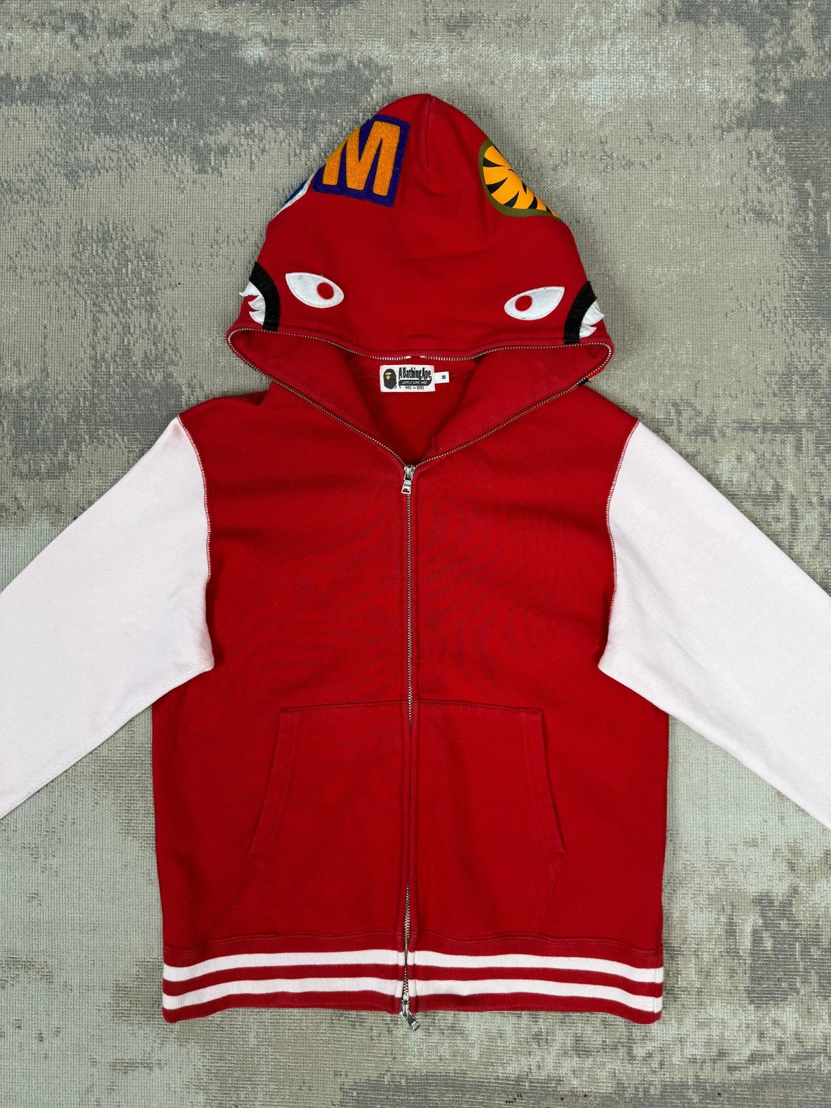 BAPE Shark Full Zip Hoodie - Red