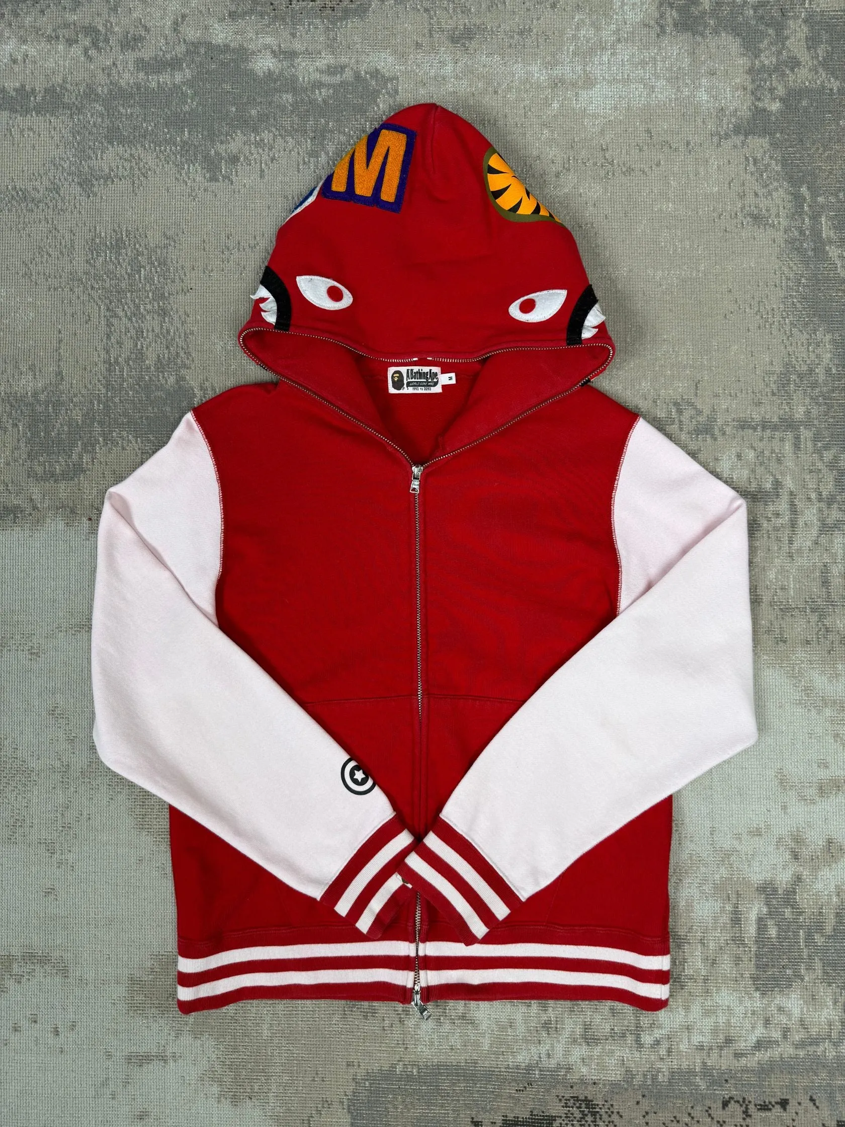 BAPE Shark Full Zip Hoodie - Red