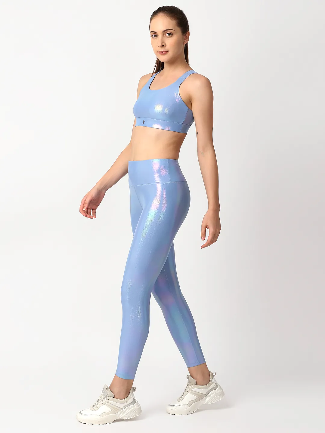 Beachy Blue Holo High Rise Leggings